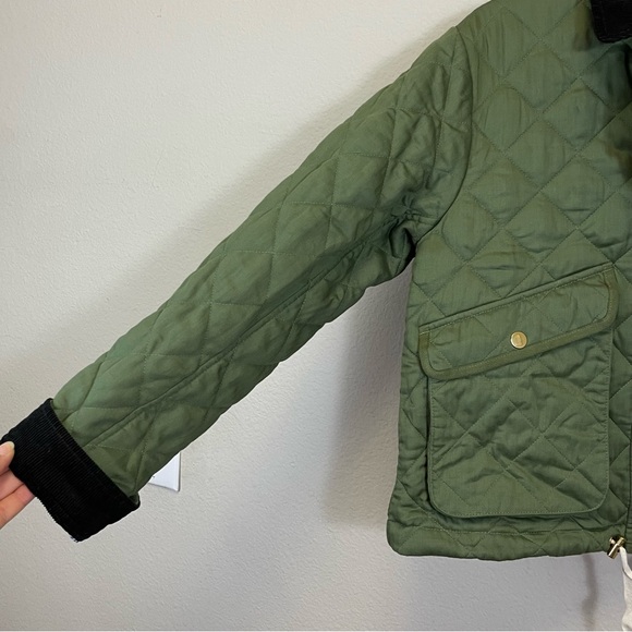 NEW J.Crew Limited-edition new cropped quilted Barn Jacket Green Size XS - Picture 5 of 14